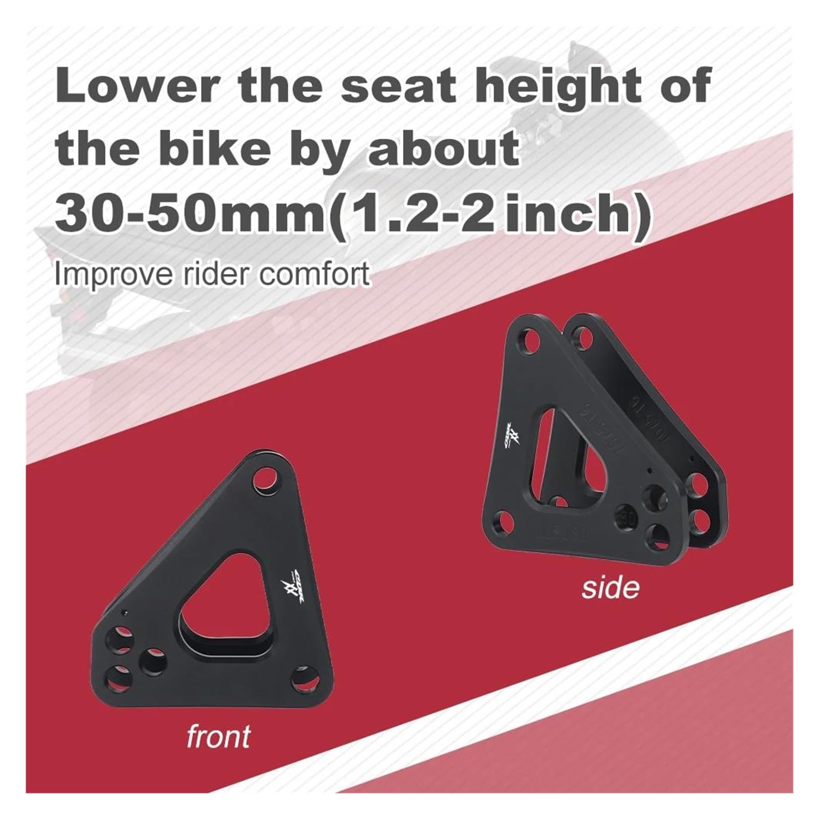 Tieferlegungssatz for CBR1100XX 1999 2000 2001 2002 2003 CBR 1100XX Black Motorcycle Lowering Links Rear Suspension Drop Link Kit