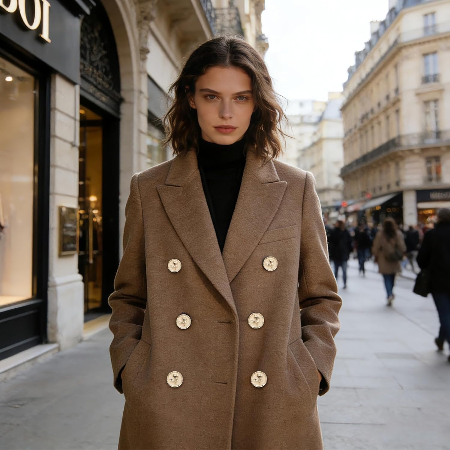 uxcell 10pcs Metal Shank Button, 15mm/0.59" Vintage Round Tulip Flower Button Decorative Sewing Buttons Elegant for Coat Suit Cardigan Sewing DIY Crafts, Gold - Image 5