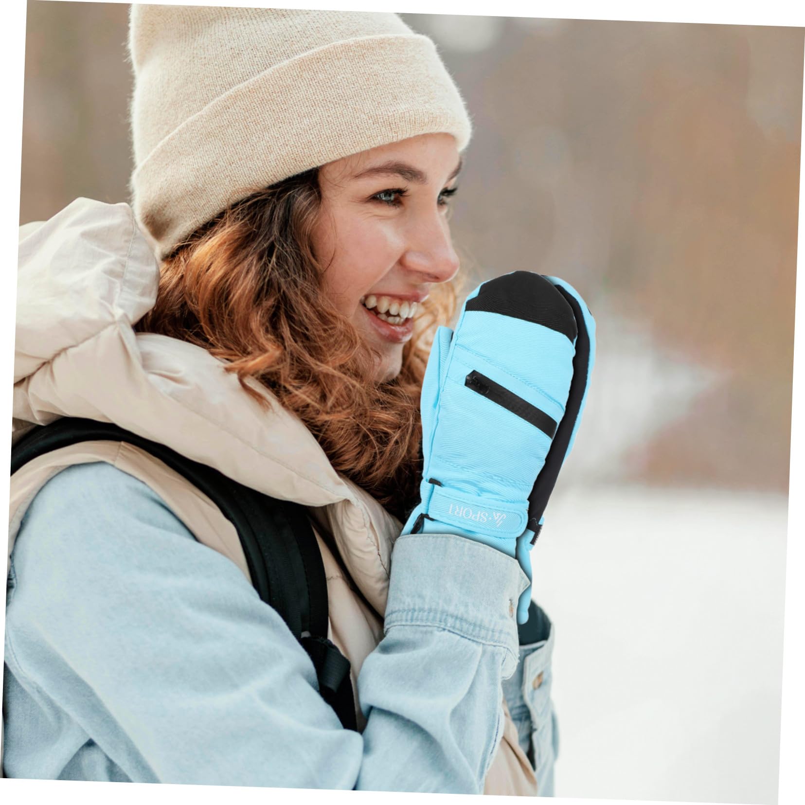 Toyvian Guantes de Invierno Impermeables para Nieve Térmicos Táctiles y Cortaviento para Hombre Mujer y Jóvenes Talla XL para Esquí Ciclismo y Senderismo