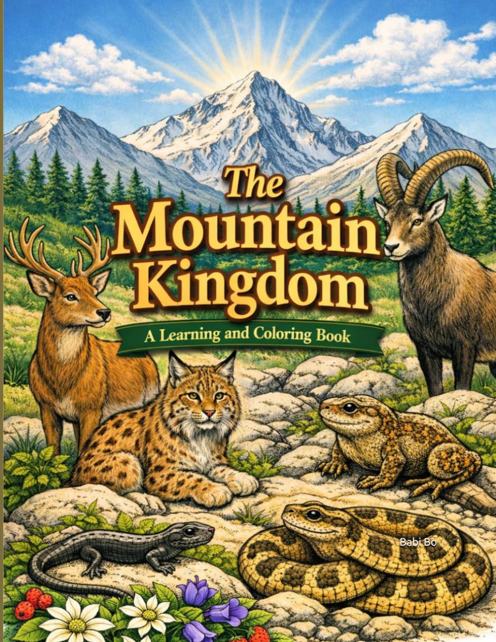 The Mountain Kingdom A Learning and Coloring Book: Discover, Learn, and Color the Wonders of the Mountains, Wildlife and Nature Scenes to Learn and Color – Perfect for Kids and Adults