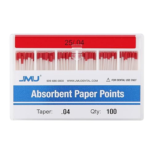 JMU Puntos de papel absorbente .04 Taper #25, caja a prueba de derrames, 100 unidades/paquete
