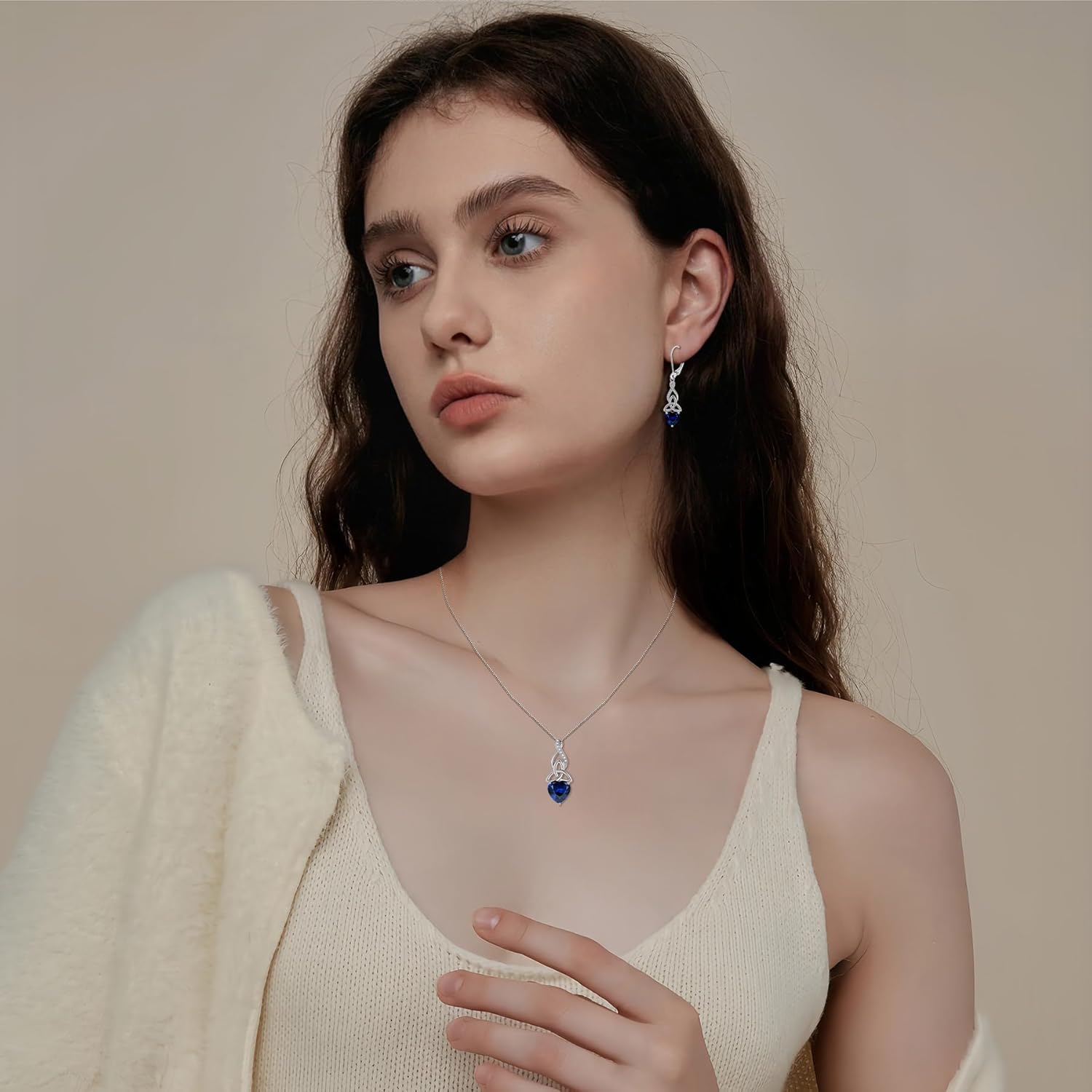 Infinity Celtic Knot Necklace for Women 925 Sterling Silver Irish Necklace Birthstone Jewelry Gifts for Her - Image 3