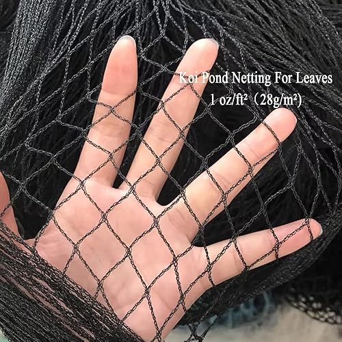 Miniatura 3 de Vocray Red para estanque y piscina, 10 x 10 pies, red de estanque Koi resistente para hojas, malla para estanque de jardín, red de piscina,