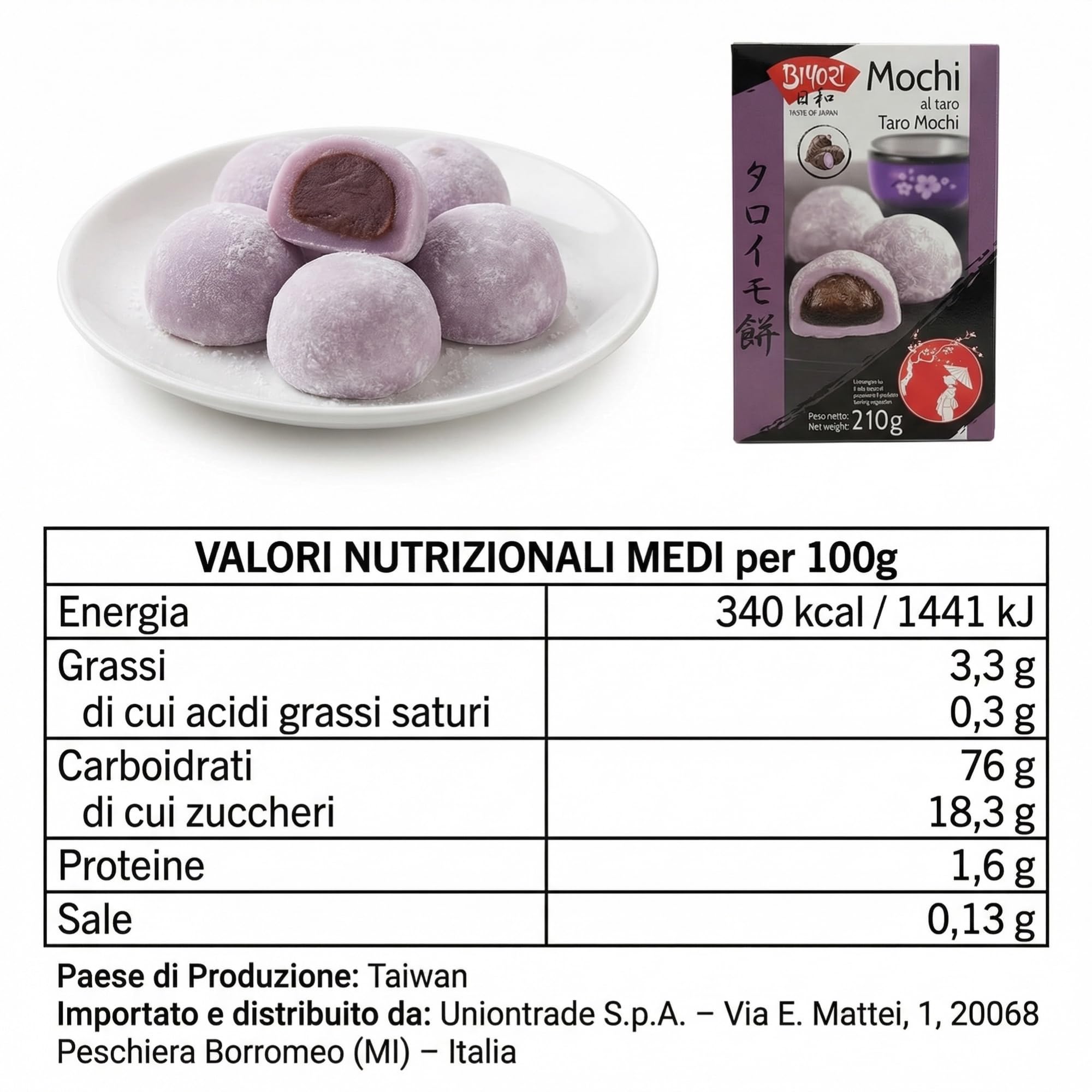 HU TASTE Mochi Biyori 3+1 Box: 3 Confezioni Gusti Taro, Sesamo, Arachidi + 1 Confezione Mix Mochi Assortiti - Snack Dolci Giapponesi e Dolcetti Asiatici, Japanese Food Snack Box e Dolci Giapponesi, 4