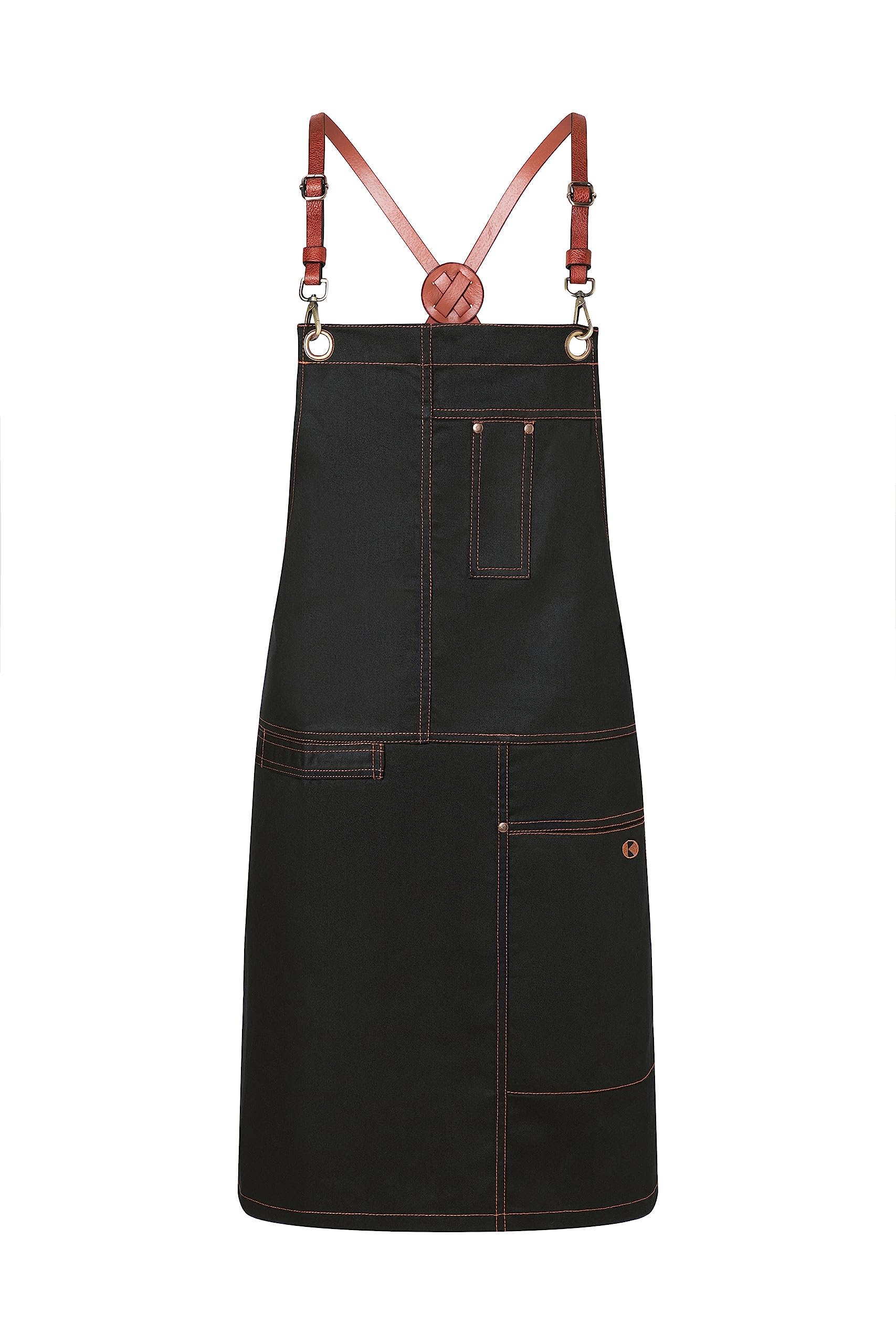 Karlowsky LS 25 PASSION URBAN X-STYLE Tablier avec bretelles croisées 100% coton Taille unique 80 cm Longueur 68 cm Largeur Noir