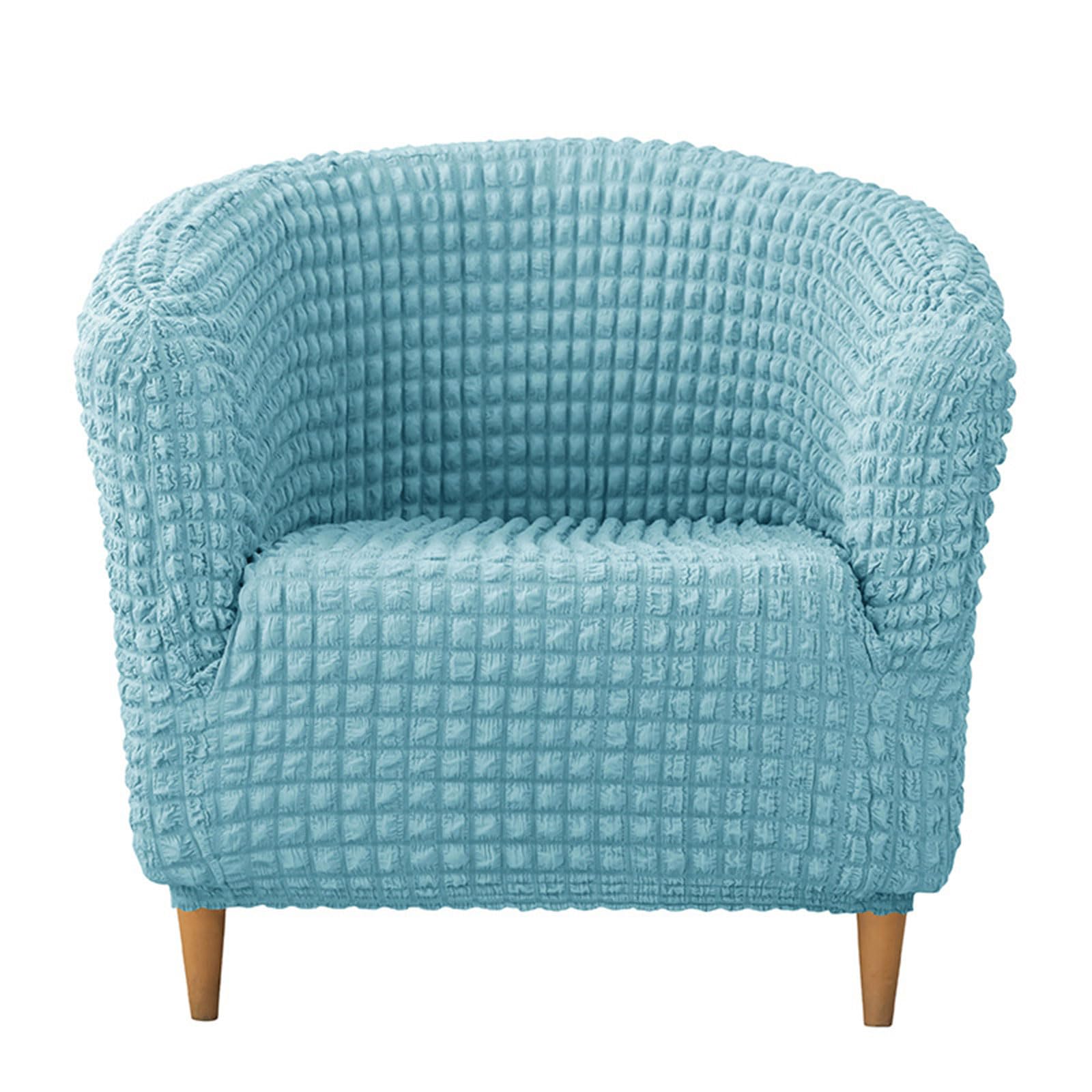Nucelit Sofa Cover for Dining Room Sofa Seersuckers Textured Protectors with Pleated Skirt for Sectional Couch Thick Couch Cover