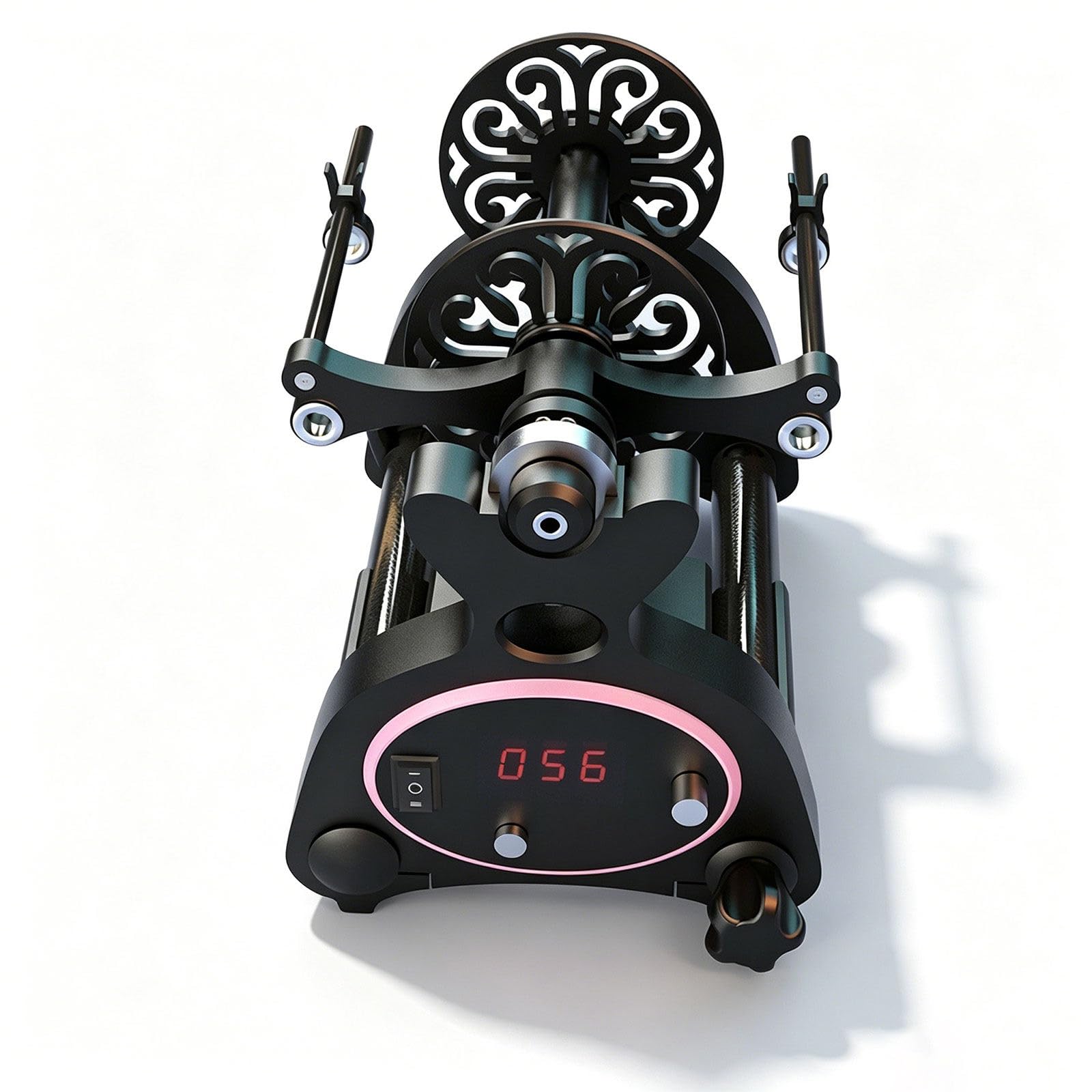 liuyunfeiGL Electric Spinning Wheel 800RPM, 8oz Wool Yarn Winder for Spinning Black~Pink
