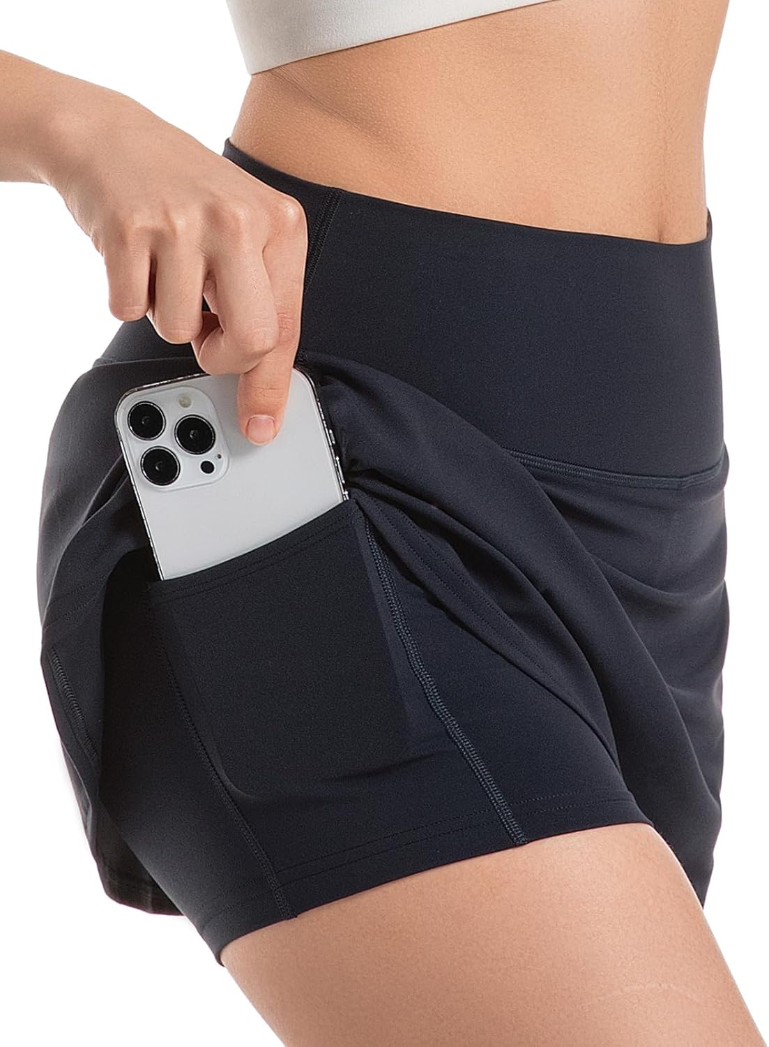 Women's Golf Skirt with Pockets and Shorts Athletic Tennis Pickleball Summer High Waisted Workout Activewear - Image 4