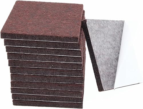 Miniatura 8 de 6 almohadillas cuadradas de fieltro para muebles, de 4 x 4 pulgadas, autoadhesivas, cortables, antiarañazos, protectores de suelo para patas de