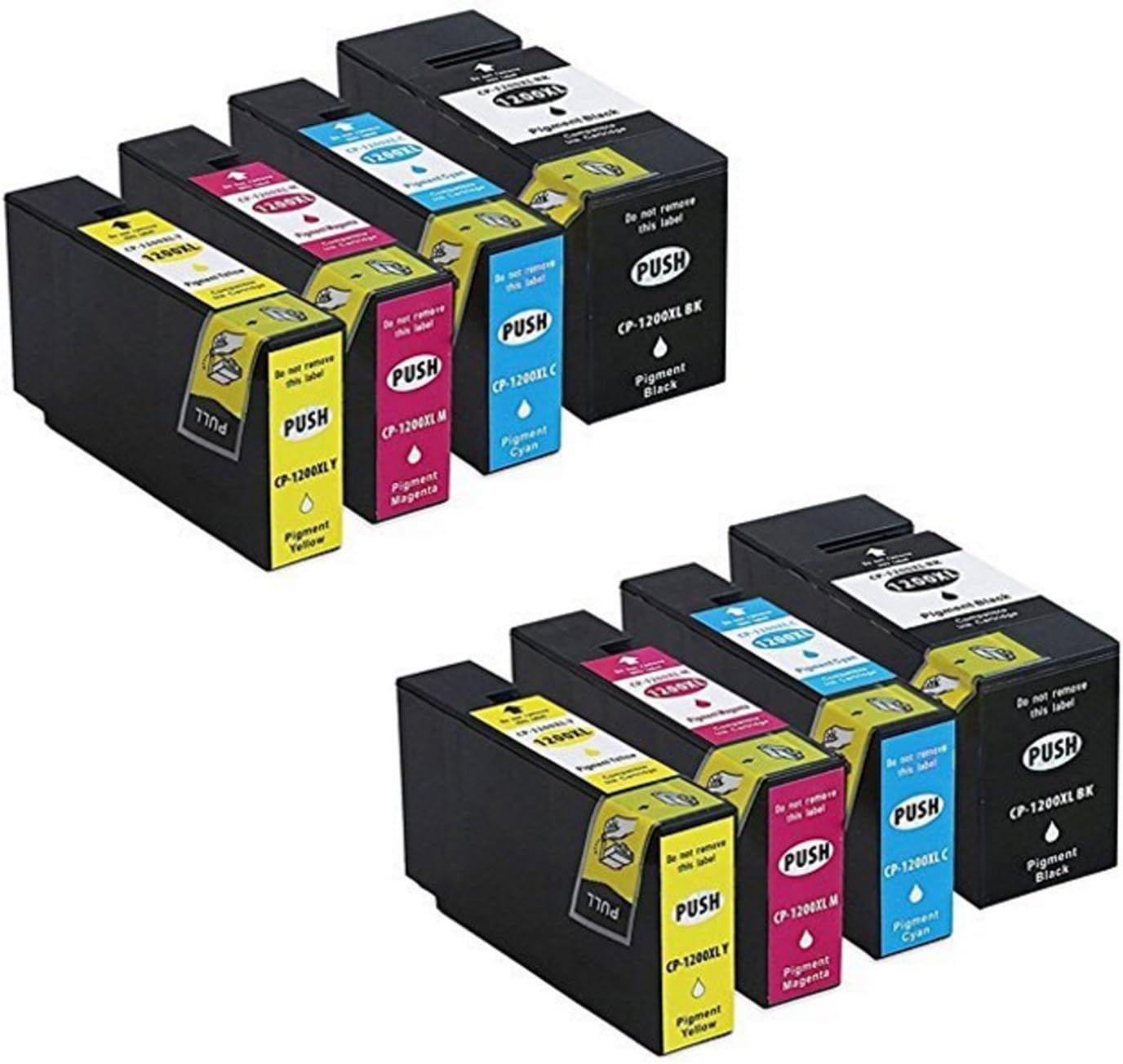 LOVEINK Compatible for Canon PGI-1200XL Set of 8 High Yield Ink Cartridges Includes: 2 Black, 2 Cyan, 2 Magenta, and 2 Yellow