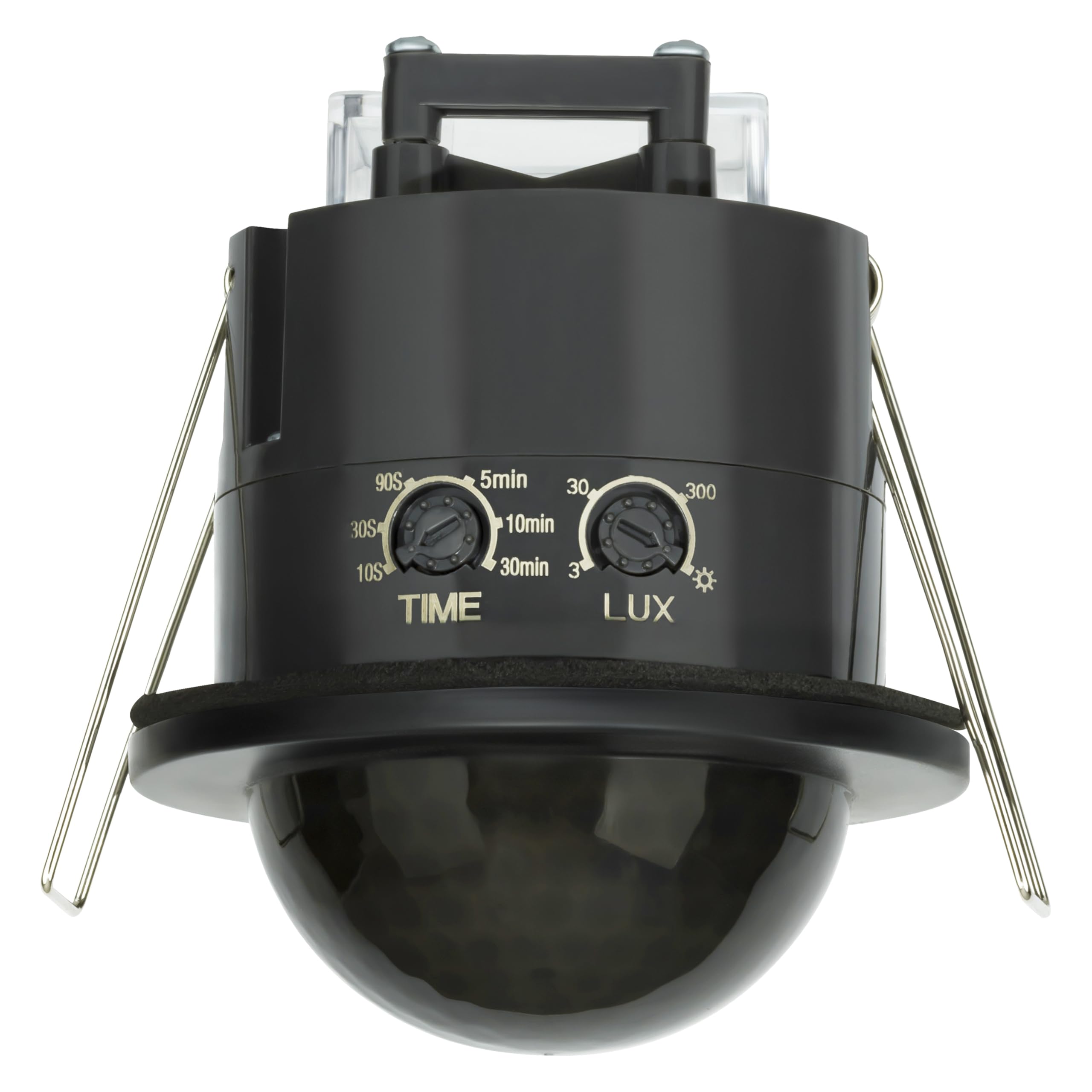 Sebson Anthracite Recessed Ceiling Pir Sensor Outdoor - Motion Sensor 360° 20M - Programmable Light Sensor, Led Suitable, Cut-Out Ø63-66Mm, Compact Size Ø77x88mm