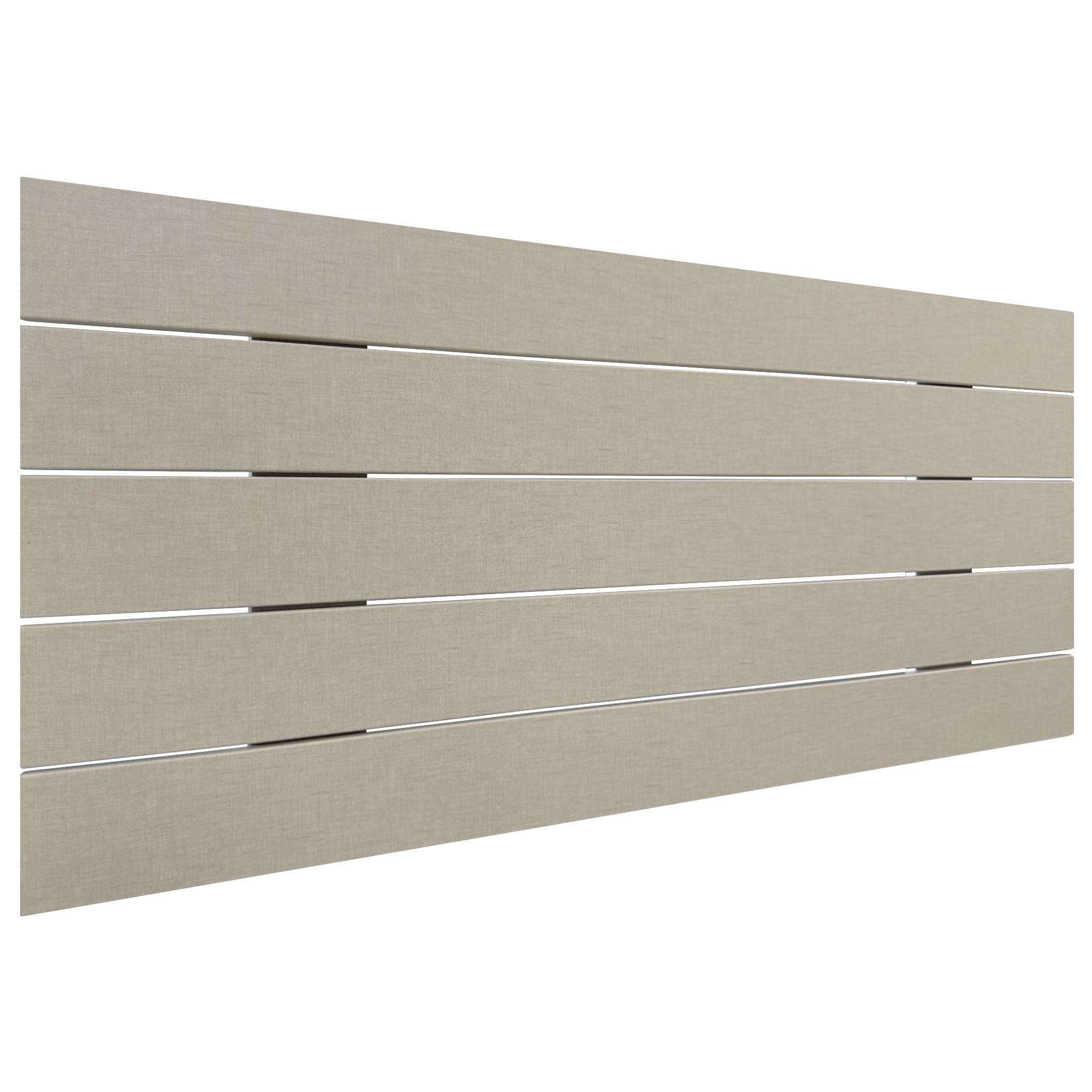 DHOME Recyceltes MDF Holz Kopfteil im Palettenstil Horizontales Bed Pallets Beschläge inklusive (80x46 Palette 5, Leinen-Finish)