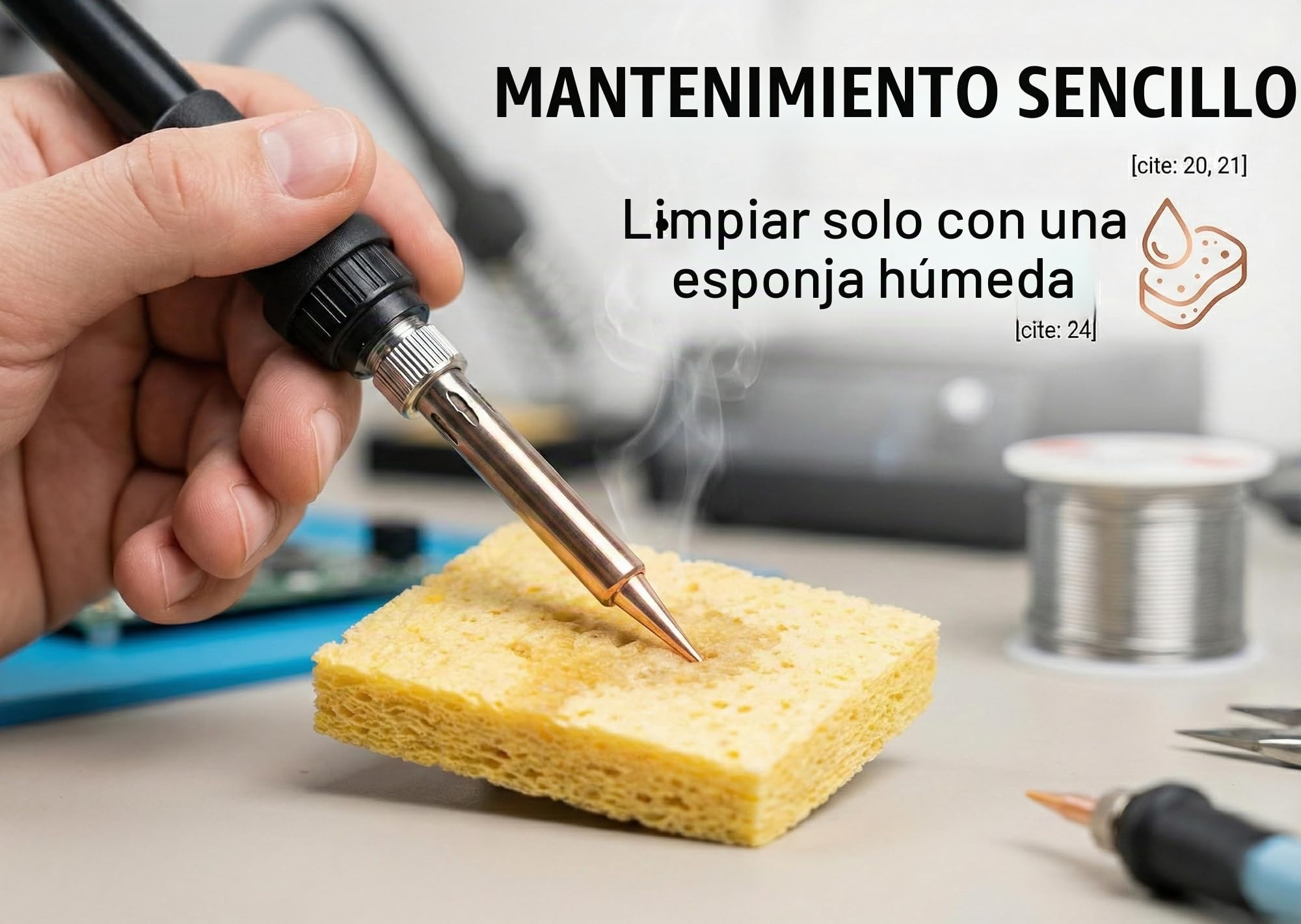 Puntas Soldador Estaño de 5 Piezas – 99,99% cobre puro | Rosca M4 – Forma Precisa – sin Recubrimiento – Compatible con Parkside, LUX, ZD, Niteo – Extra duraderas