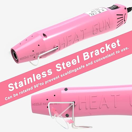 Miniatura 5 de Pistola de calor, mini pistola de calor para tubos retráctiles, pistola de calor portátil para manualidades de bricolaje, pistola de aire térmico de