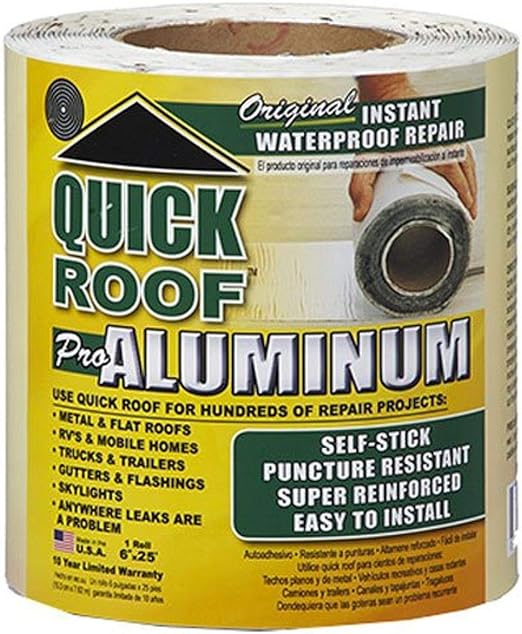 Cofair QR625 Quick Roof Pro Aluminum 6" x 25' , YELLOW