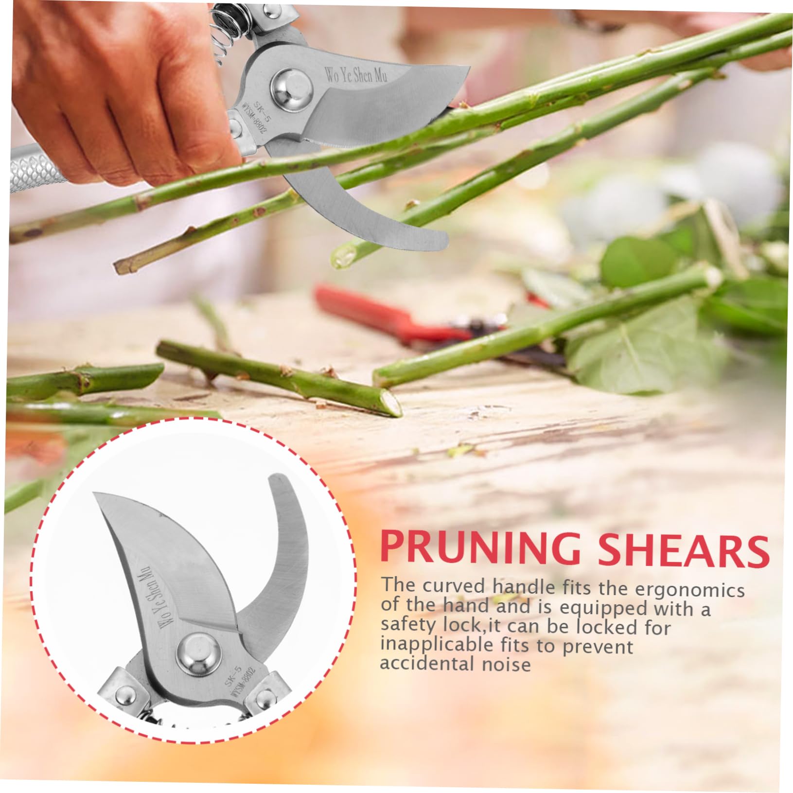 SUPVOX Pruning Shears Garden Scissors Heavy Duty Professional Hand Pruner Durable