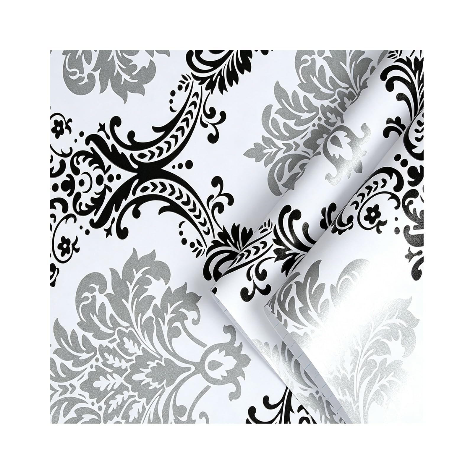 Zynqra Peel and Stick Wallpaper Floral Contact Paper,Vinyl,Kitchen Bedroom Bathroom(D,500cm/196.9in*W45cm/17.7in)