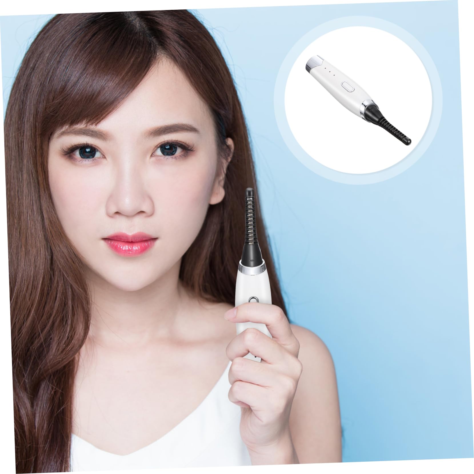 MERRYHAPY Electric Eyelash Curler Portable Handheld 3 Temperature Levels Perfect for Women Girls Birthday Christmas Valentine's Day