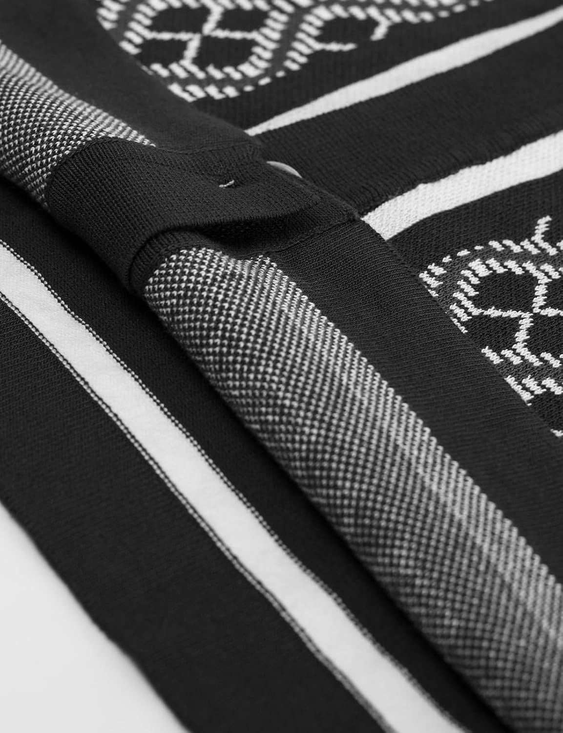 PJ PAUL JONES Men's Polo Shirts 70s Vintage Shirts Contrast Knitted Polo Shirts - Image 5