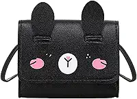 Bolsa tiracolo para mulheres, bolsa de ombro fofa, carteira de viagem, mochila, bolsa clutch, Preto, Small/Mini, Clássico