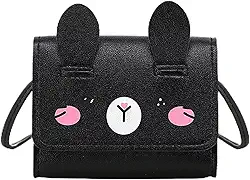 Bolsa tiracolo para mulheres, bolsa de ombro fofa, carteira de viagem, mochila, bolsa clutch, Preto, Small/Mini, Clássico