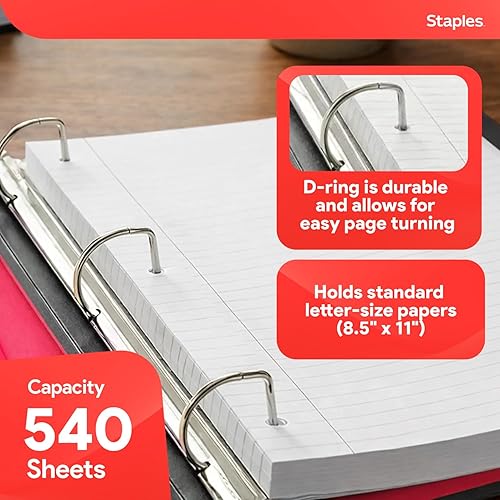 Miniatura 4 de Carpeta Staples Better, 2 pulgadas, Roja
