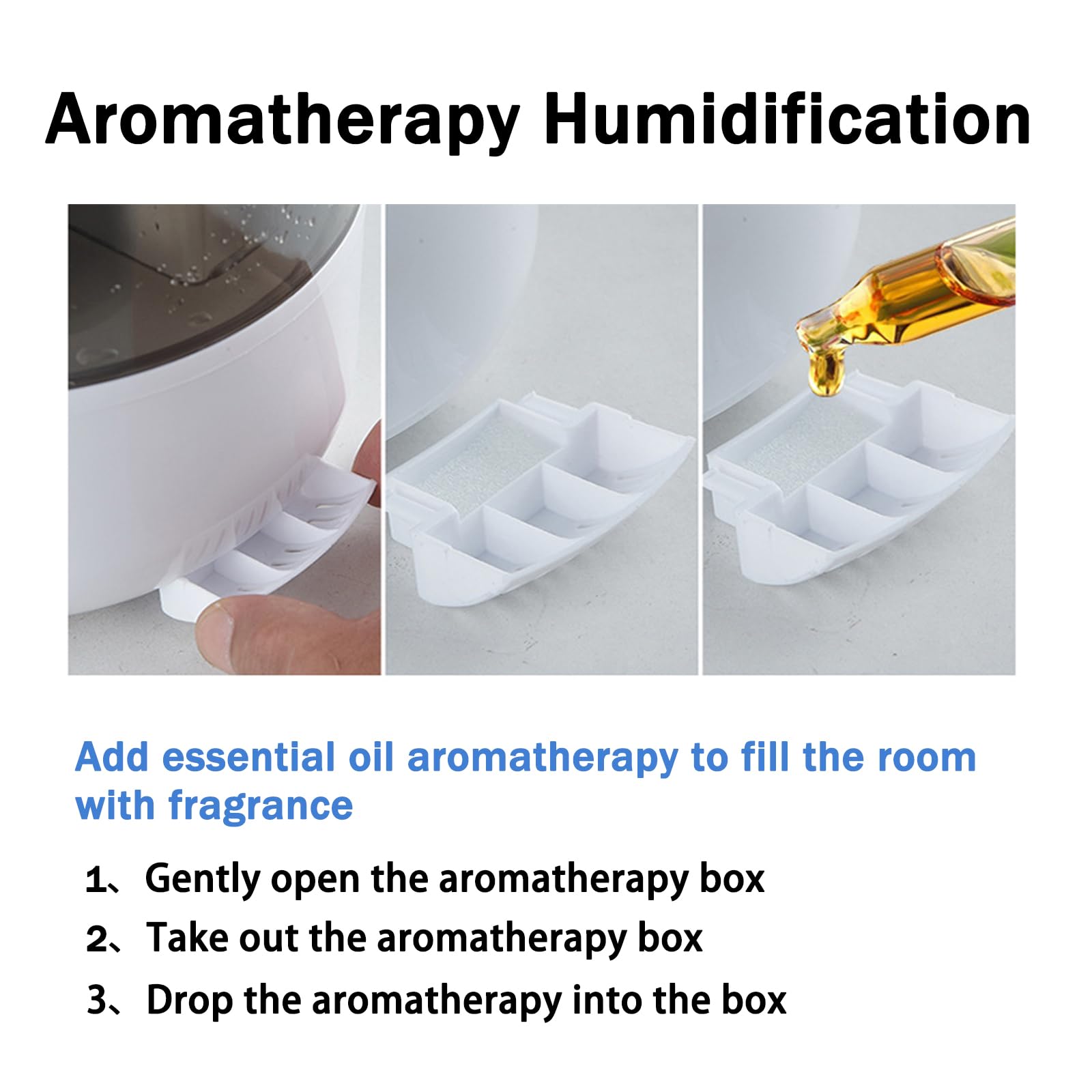 Humidificador para dormitorio, niebla fría ultrasónica de 3 litros con control remoto, difusor de aceite esencial, temporizador de apagado automático de seguridad, boquilla de rotación de 360°, tamaño
