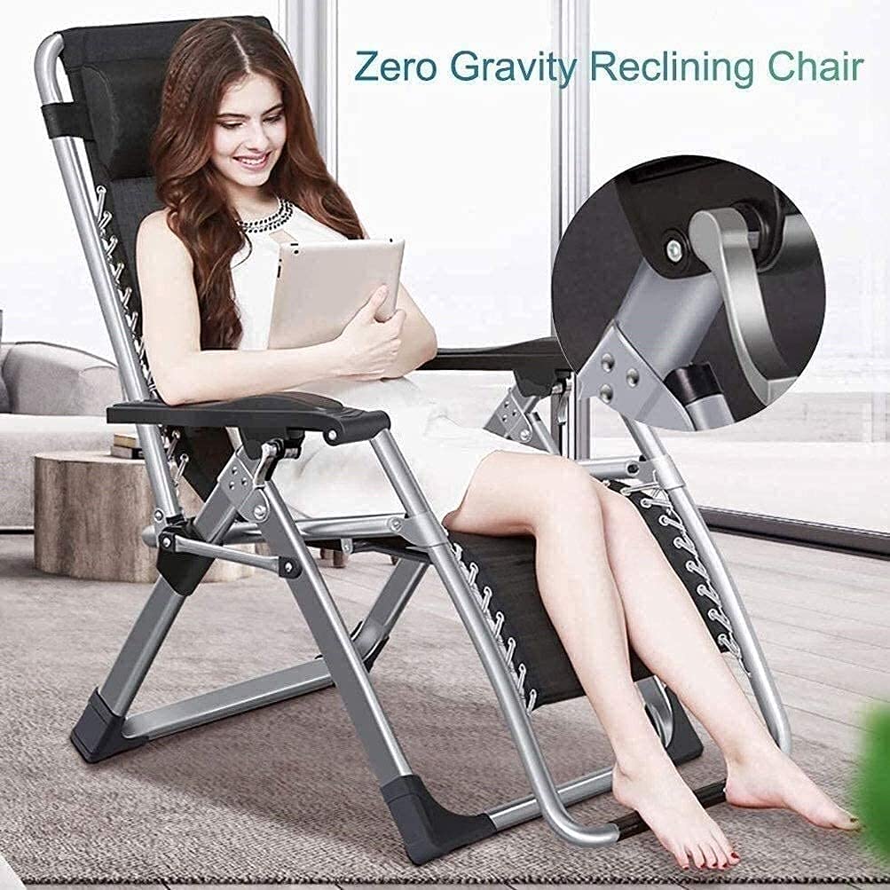 Chaise longue pieghevoli a gravità zero per rinnovamento casa, lettino da patio, lettino prendisole, sedie reclinabili, sedia a dondolo per patio esterno, per adulti, per uso intensivo, deck rocker