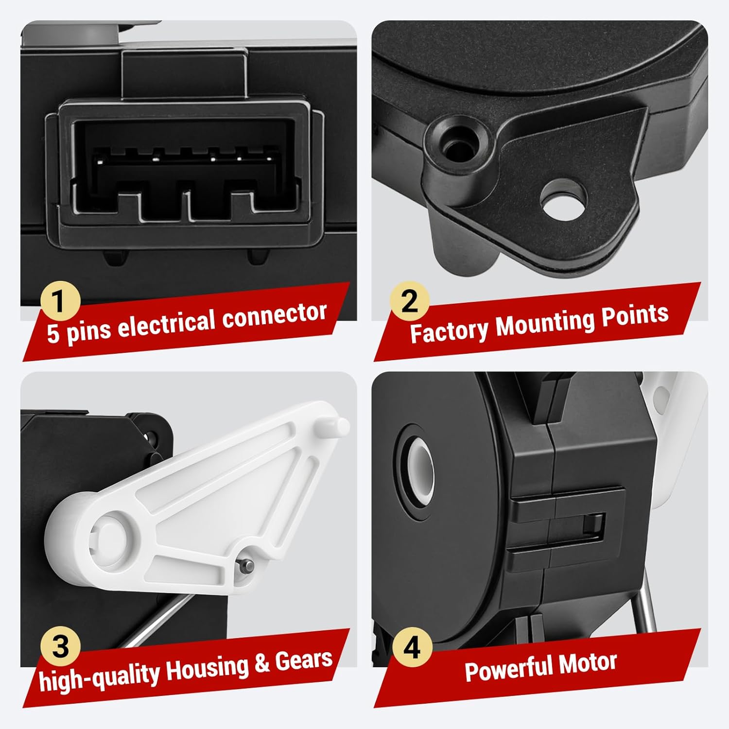 79160-S0X-A01 HVAC Blend Door Actuator Compatible with 2002-2006 Acura MDX, 2002-2004 Honda Odyssey, 2003-2008 Pilot - Main Temperature Control Air Mix Motor Assembly - Replaces 604-946 by LOKFASISHA