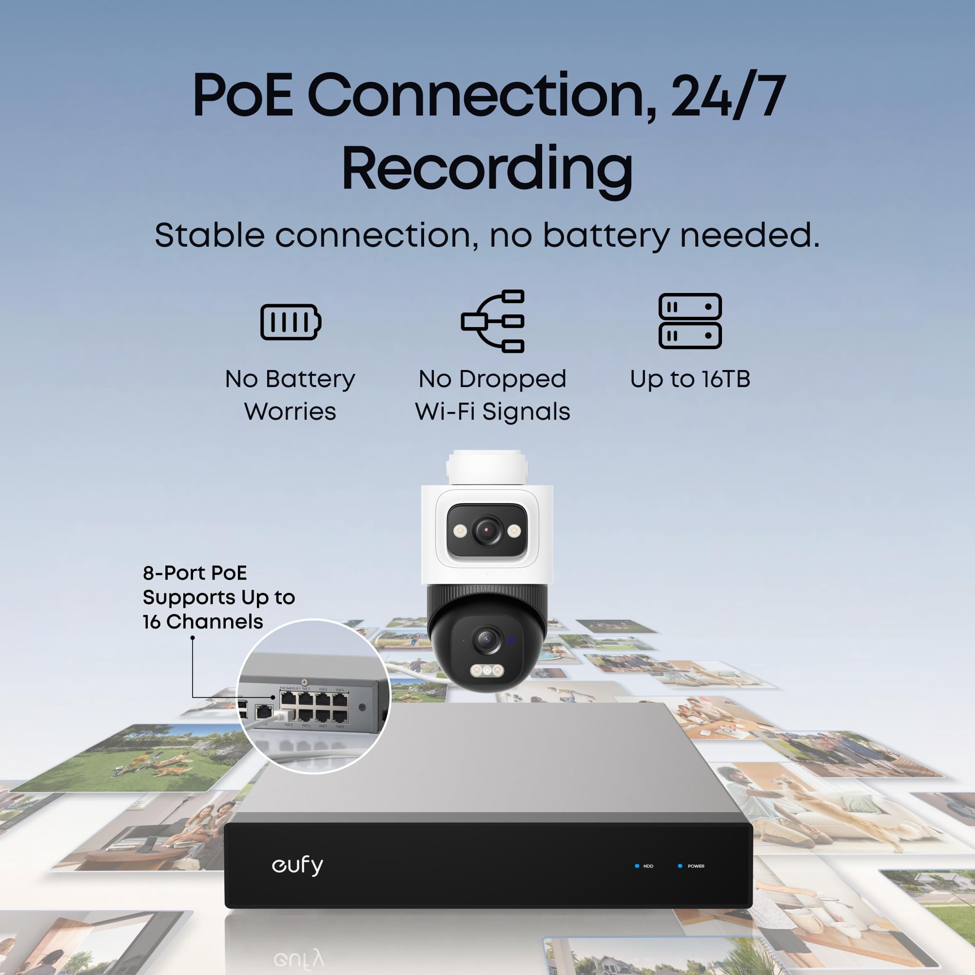 eufy NVR Security Camera Kit - 4K Dual Lens -8