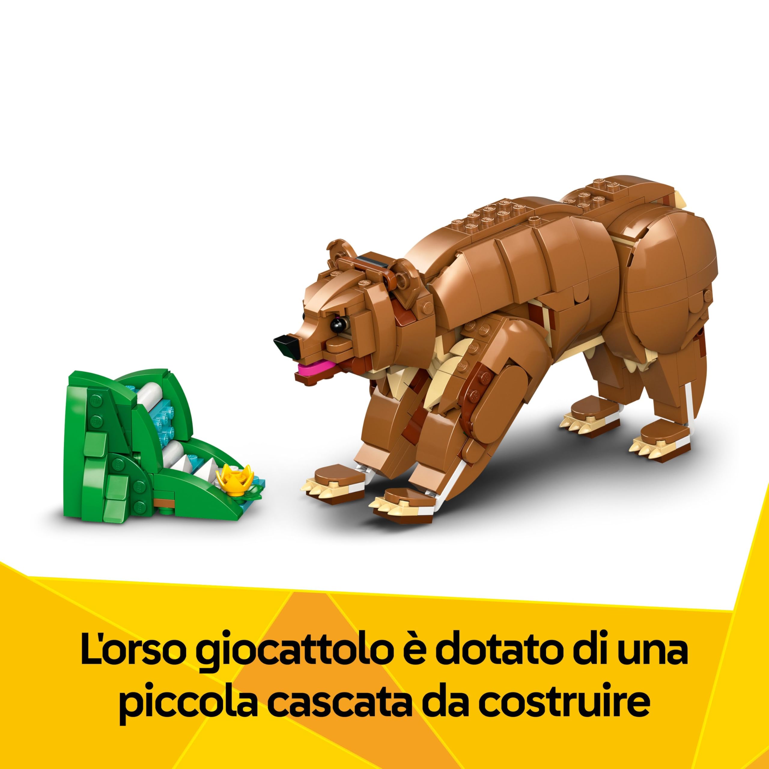 LEGO Creator 3 in 1 Cavallo Meraviglioso - Giocattolo con Animale Trasformabile in Orso o in Modello di Cervo Snodabile - Regalo Creativo per Bambine e Bambini da 9 Anni in su - 31166