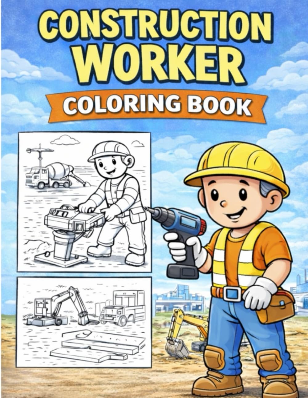 Construction Worker Coloring Book: A Construction Worker Coloring Fun