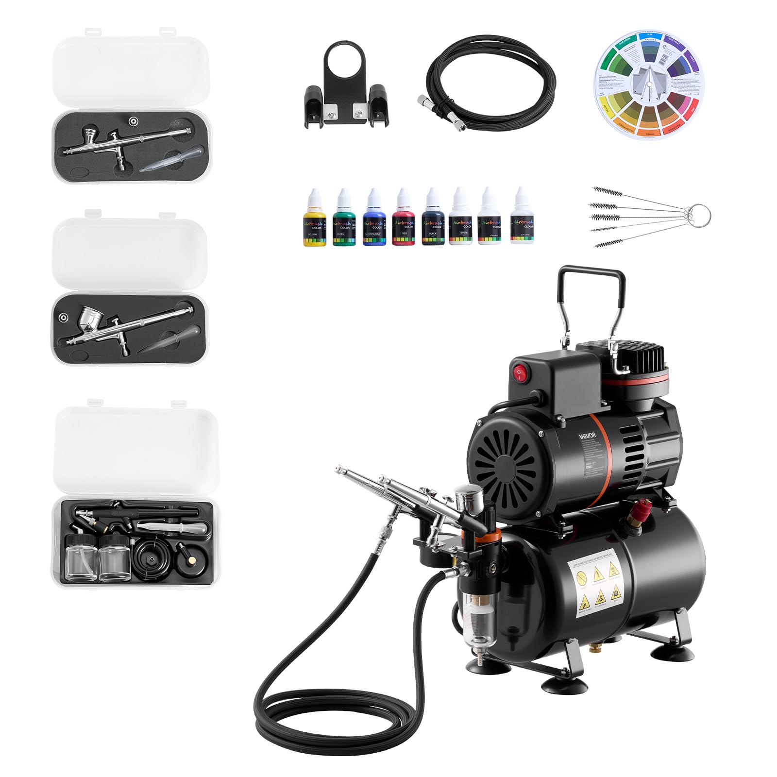 Amazon.com: VEVOR Airbrush Kit, 1/6 HP, Air Brush Kit with Air