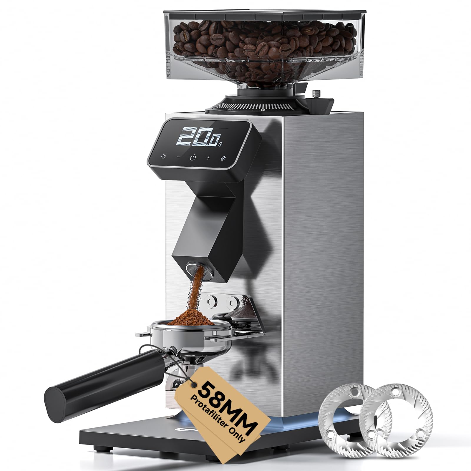 Photo 1 of AMZCHEF 64mm Professional Flat Burr Espresso Bean Grinder for Coffee Types