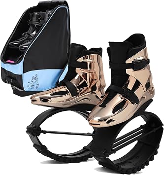 Kangaroo Jump Shoes with Travel Bag, Exercise Fitness Running Boots Workout Jumps Bounce Shoes for Women Men UnisexLarge