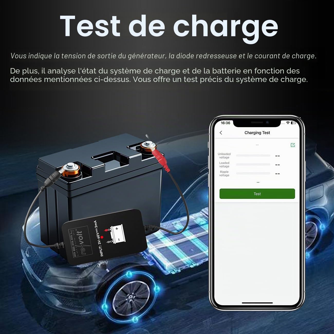 Moniteur de batterie 6-48 V connecté [Lescars]