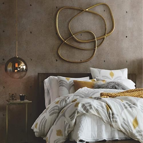 Miniatura 9 de Lámpara colgante de cristal de color degradado, moderna lámpara colgante de cristal (oro, 9.8 in)