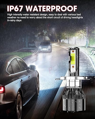 Miniatura 3 de PCVBMLAUT Compatible con bombillas para faros delanteros Honda Fit 2006-2020, faros delanteros H4 de haz alto y bajo H11, luz antiniebla halógena,