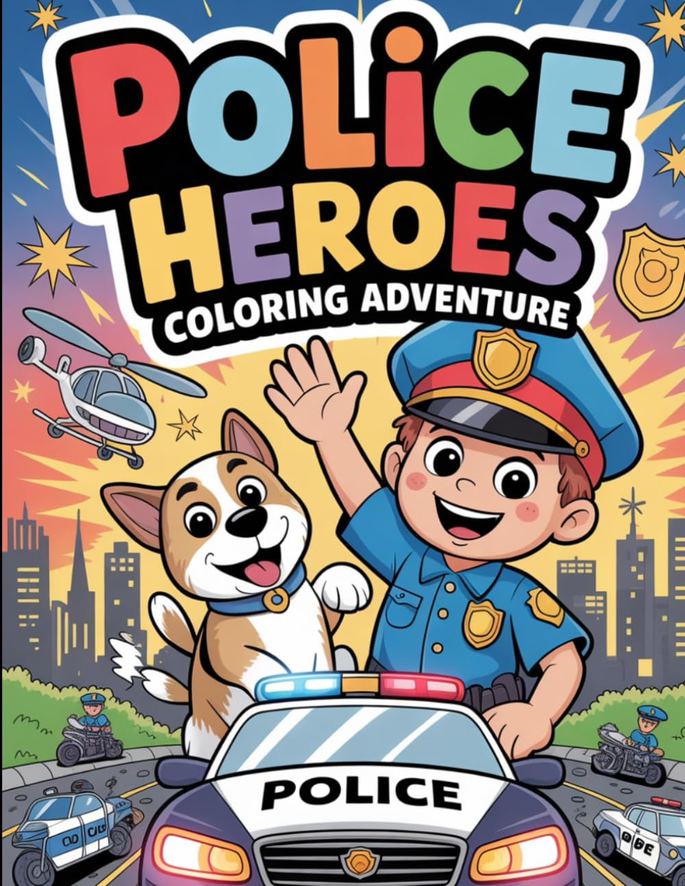 Police heroes. Coloring adventure