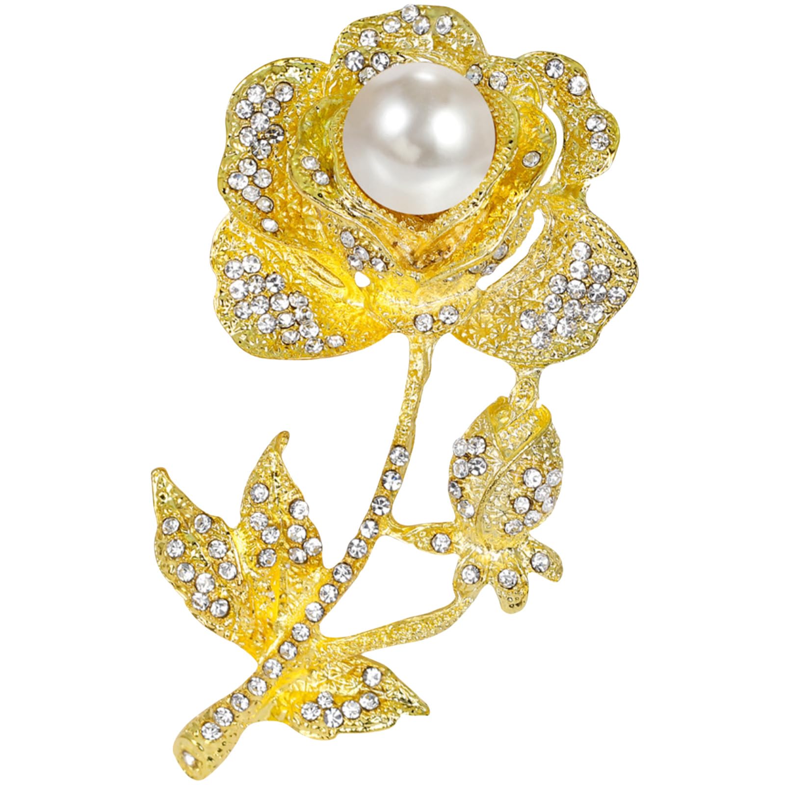 FAIRYGATE Gold Pin for Dress Brooch Crystal Pins Badge Enamel Lapel Brooches for Women Jewelry Decoration for Birthday Dating Party Anniversary UC31 — view 17