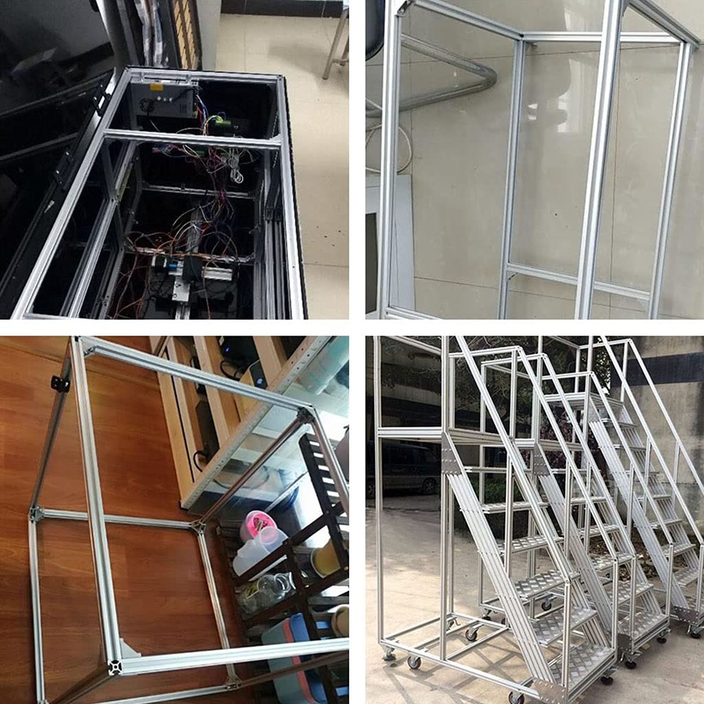 Extrusión De Perfil De Aluminio De 4 Piezas, 100 Mm, 200 Mm, 400 Mm, 500 Mm Y 800 Mm De Longitud, Riel Lineal For Banco De Trabajo De Impresora 3D CNC DIY(800mm)