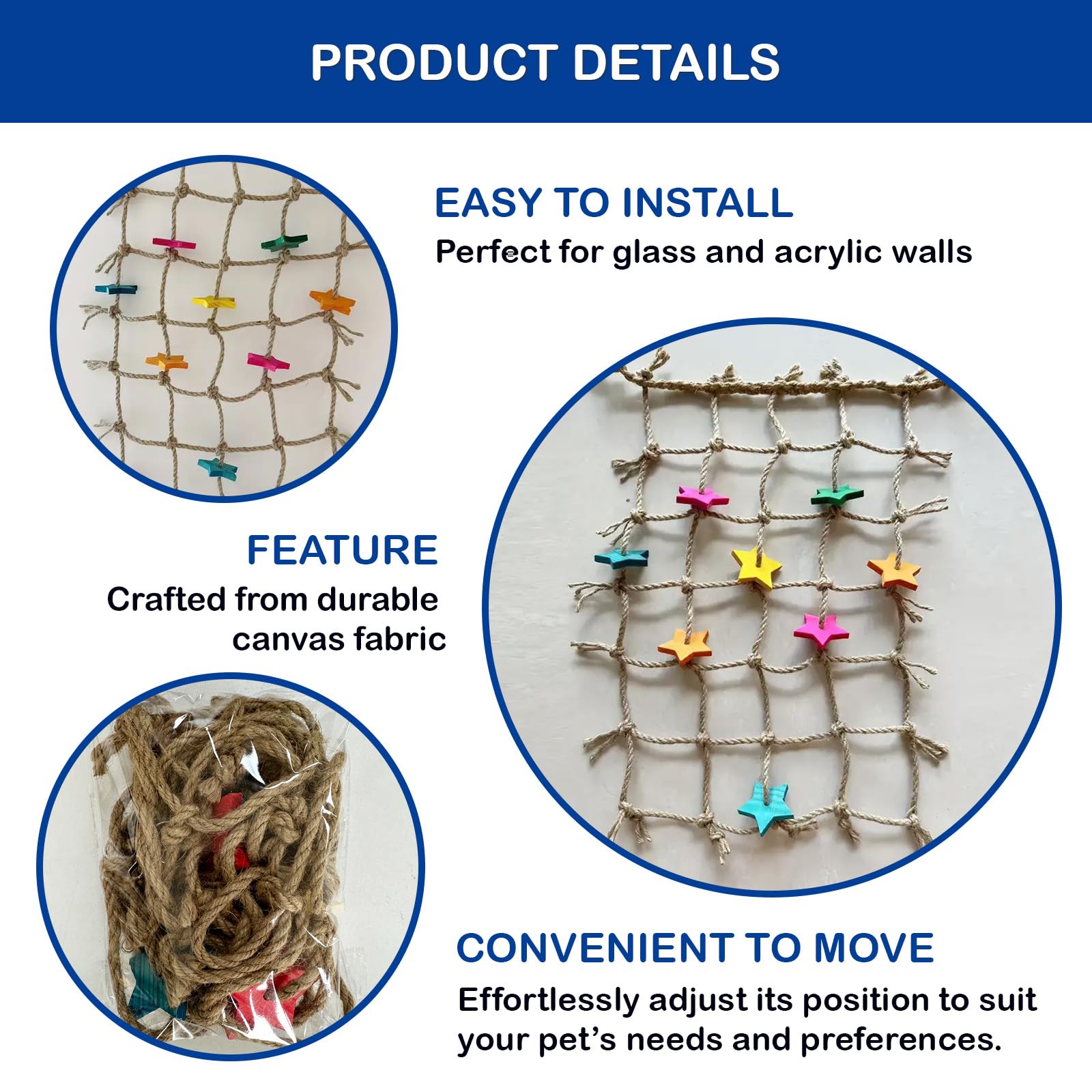 CQJ Bird Climbing Rope Net Climbing Rope Ladder,Size - Image 3