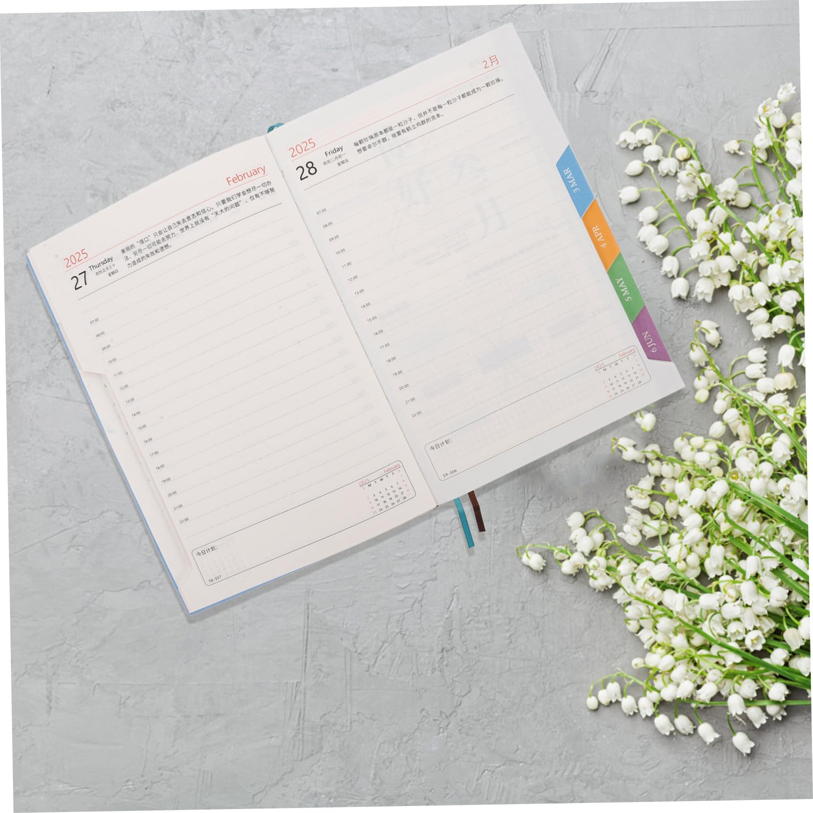 ARTIBETTER 3stücke Tagesplaner Notizbuch Mit Datiertem Kalender Aufgabenplaner Wochenplaner Monatsplaner Agenda-organizer Tagesjournal Organizer-notizbuch