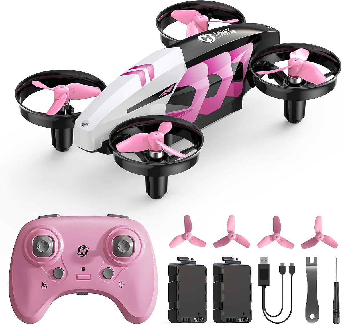 Drones HS210T para niños, MINI dron interior 2 en 1 con modo tierra y vuelo, cuadricóptero RC con cuatro deformaciones de postura con giro 3D, flotación automática, regalo de juguete para el día de Pascua y cumpleaños para niños y niñas