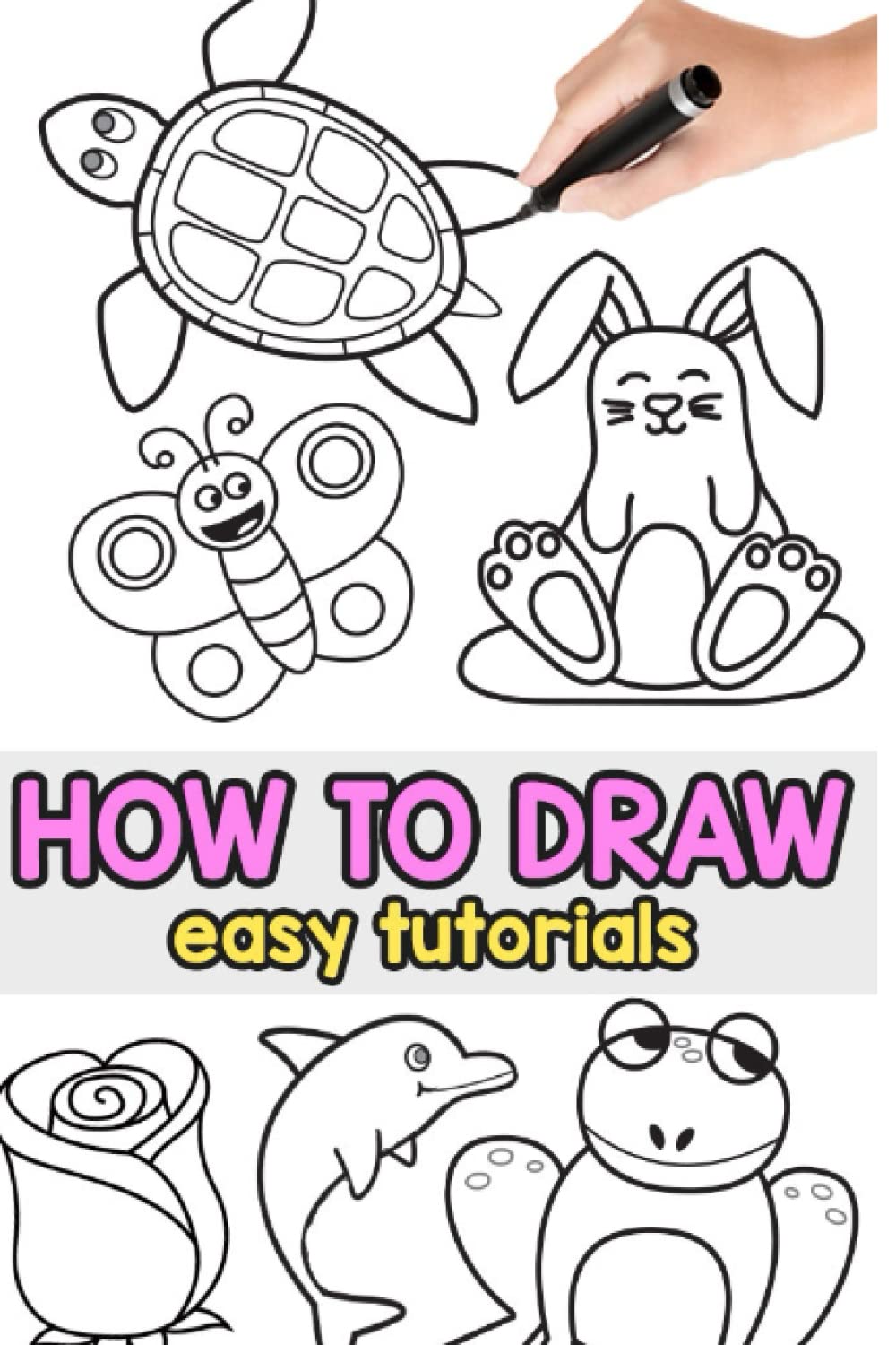 how to draw step by step for kids: learn how to draw ( bee _ lizard _ deer_chiken_ Cheetah) step by step