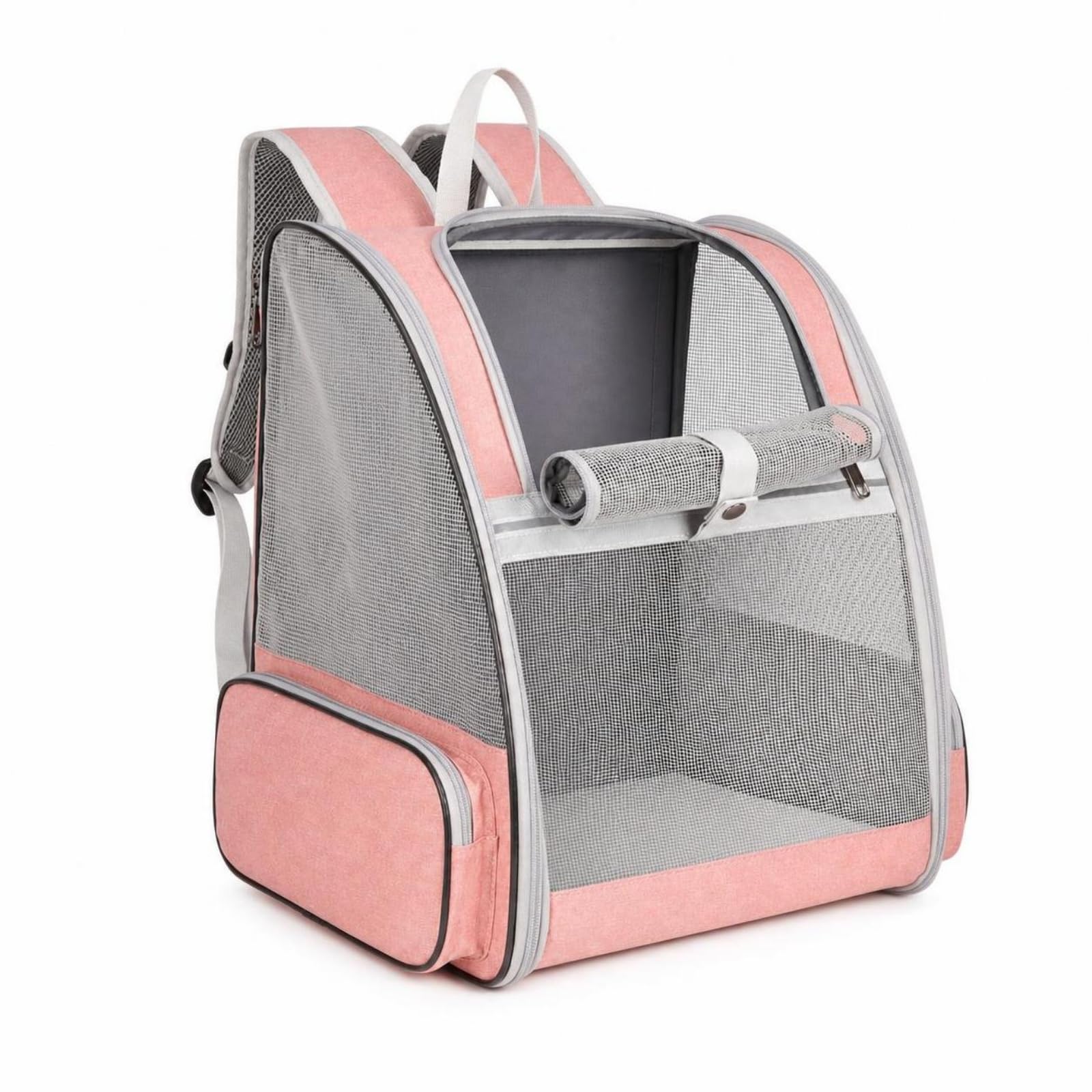 Mochila de viaje para gatos transpirable ideal para escapadas urbanas rosa 1