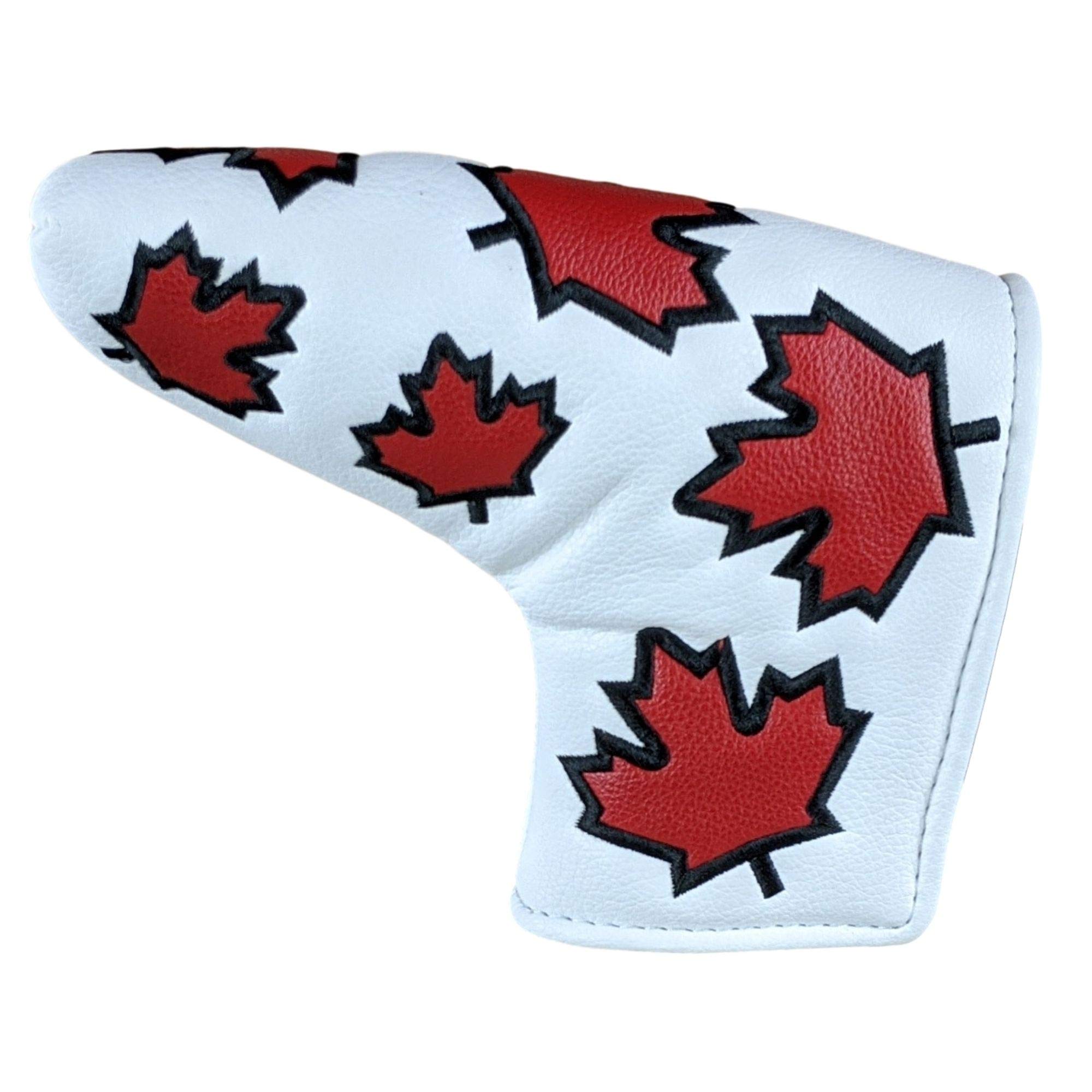 Foretra – Canadá Maple Leaf – Funda para palo de golf de piel sintética de calidad con cierre magnético para putters estilo hoja