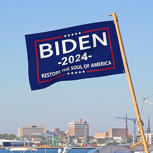 Miniatura 6 de Bandera Biden 2024 Restore The Soul Of America Bandera Joe Biden Kamala Harris Flag Pro Biden Bandera Premium de doble cara 3 x 5 pies, pancarta de