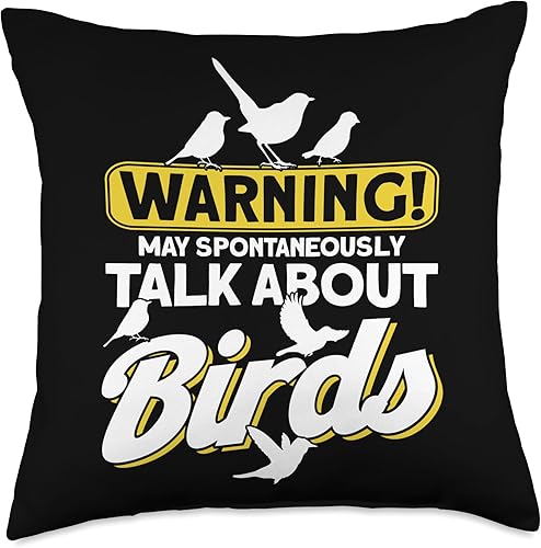 Miniatura 4 de Warning May Spontaneously Talk About Birds Vogel Tier Vögel Throw Pillow, 16x16, Multicolor