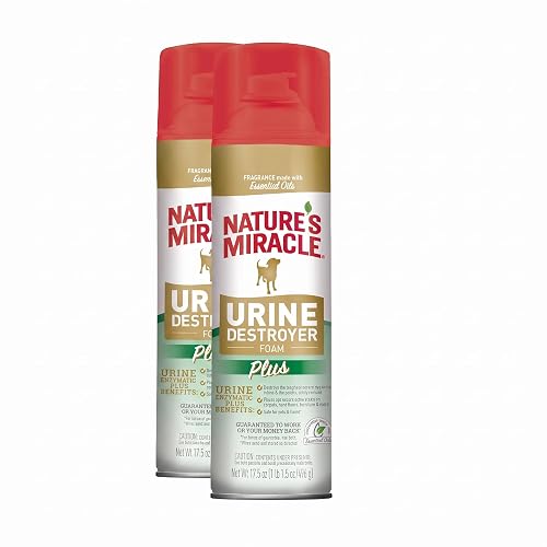 Nature's Miracle Urine Destroyer, 17.5 Ounces | Foaming Aerosol | For Dogs | Pack of 2 | For Tough Urine Messes
